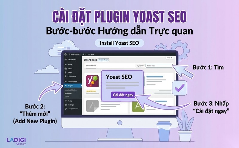 Yoast SEO là gì? Hướng dẫn 6 cách sử dụng Yoast SEO để tối ưu bài viết 3 Các bước cài đặt plugin Yoast SEO