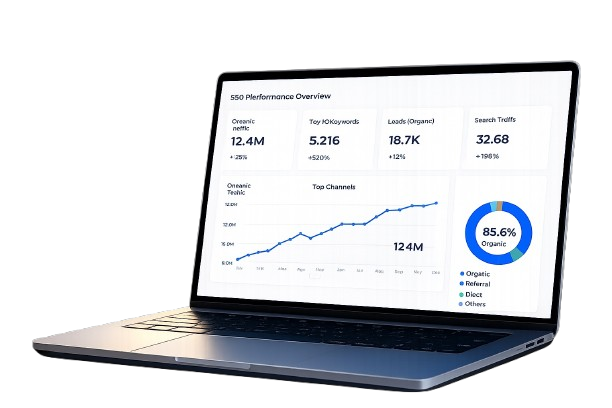 SEO Dashboard Analytics Mockup