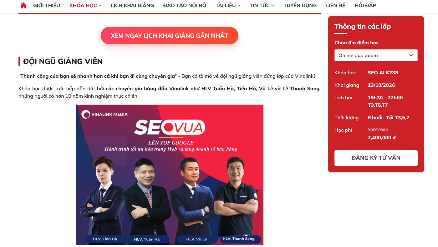 Top 10 khóa học SEO online uy tín nhất hiện nay 15 Top 10 khóa học SEO online uy tín nhất hiện nay 14